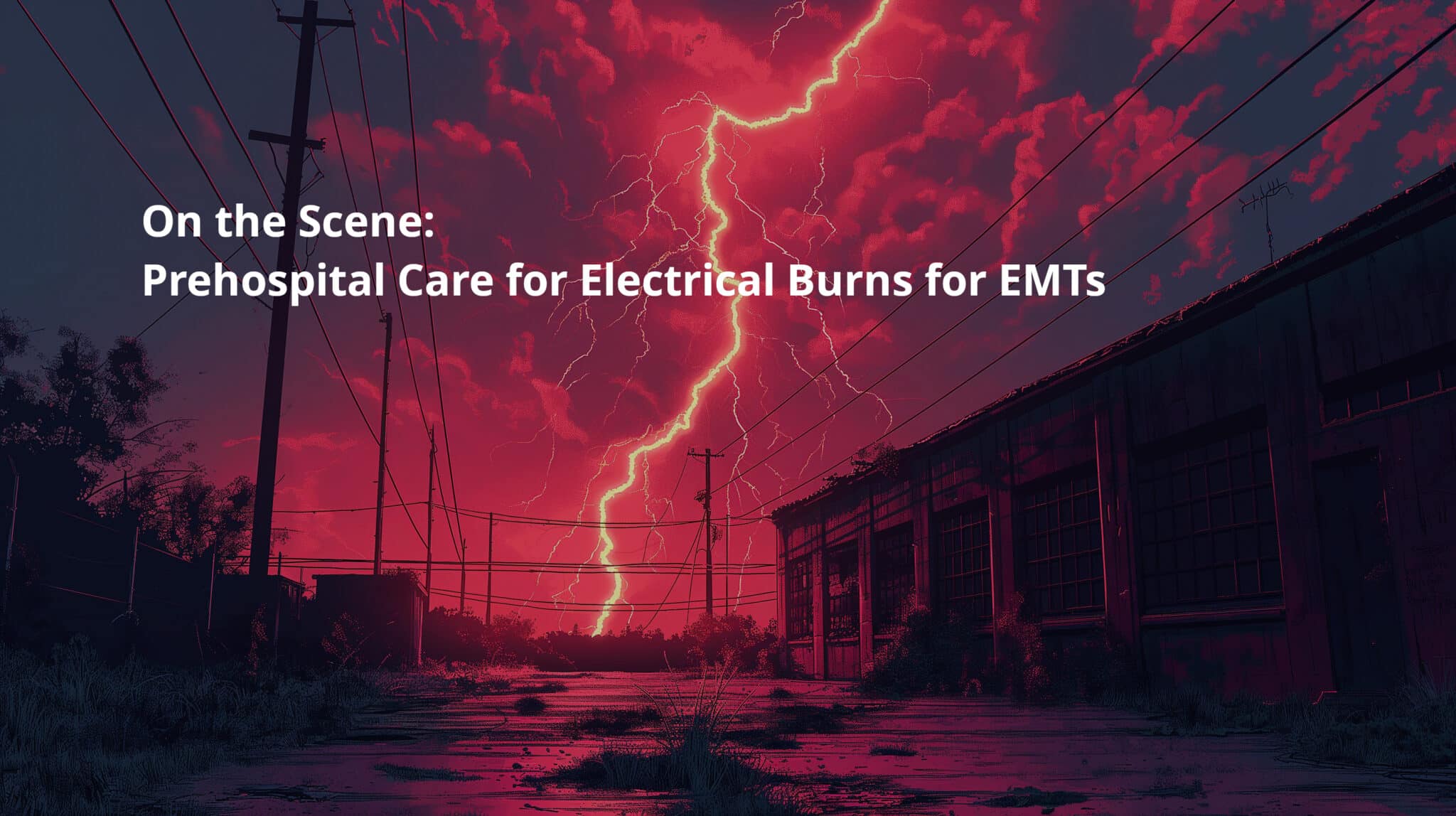 A lightning strike. Typical emergency situation for EMTs